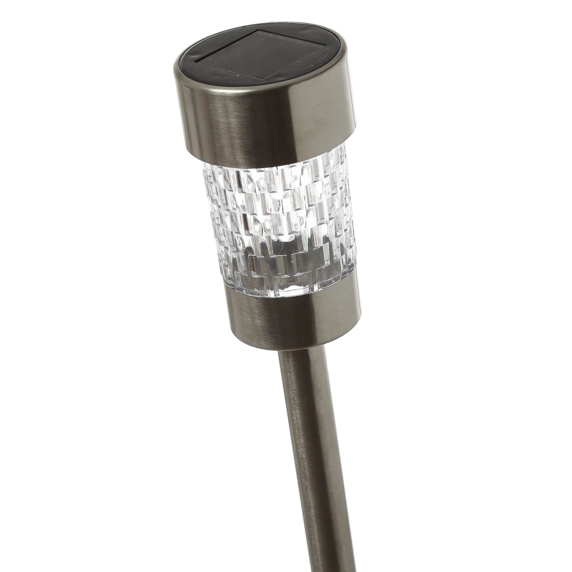 MARELIDA LED Solar Wegleuchte mit Erdspieß • Edelstahl • warmweiß (2100–3000K)